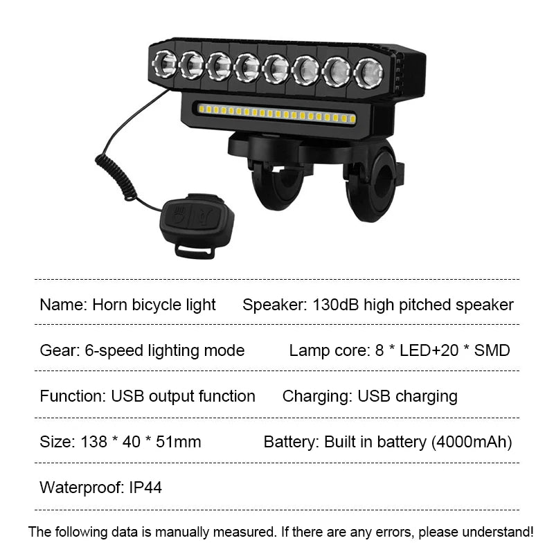 Bright Light With A horn Controlled Buttons