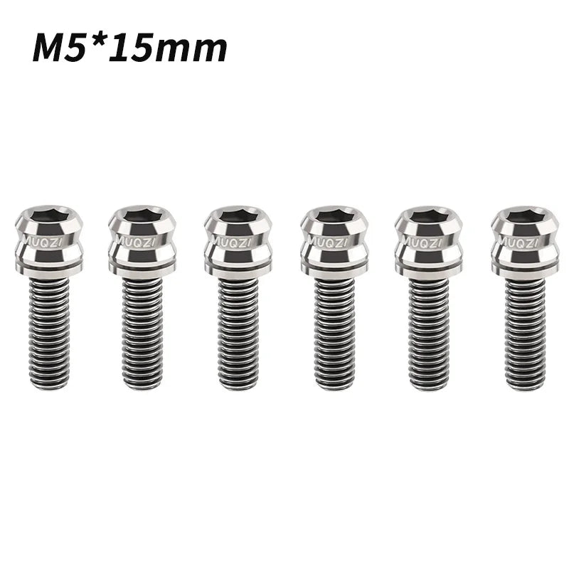 6PCS Titanium Bolts M5x15 M5x17 For E-bikes