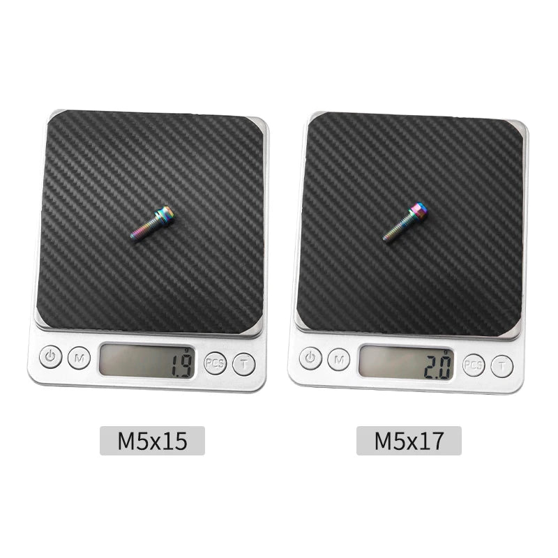 6PCS Titanium Bolts M5x15 M5x17 For E-bikes