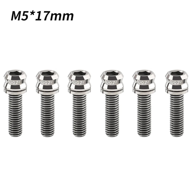 6PCS Titanium Bolts M5x15 M5x17 For E-bikes