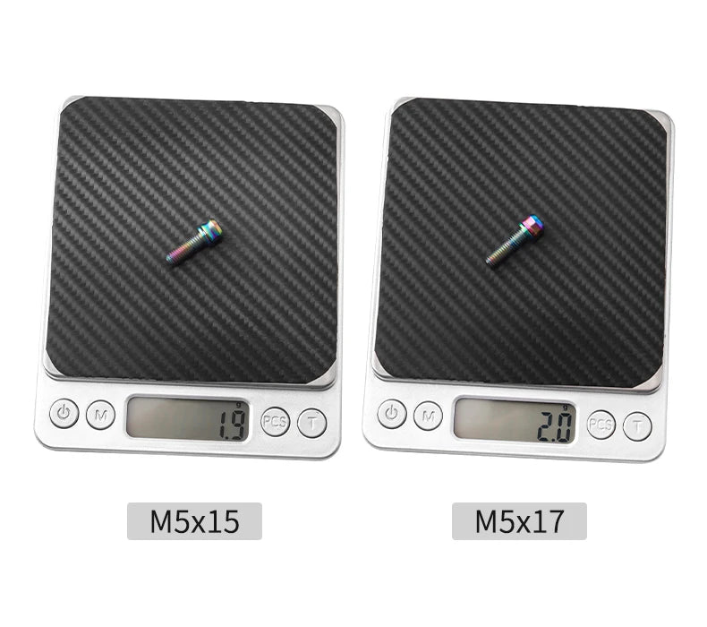 6PCS Titanium Bolts M5x15 M5x17 For E-bikes