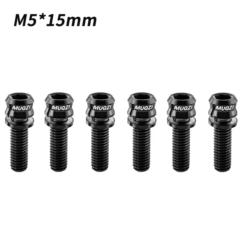 6PCS Titanium Bolts M5x15 M5x17 For E-bikes
