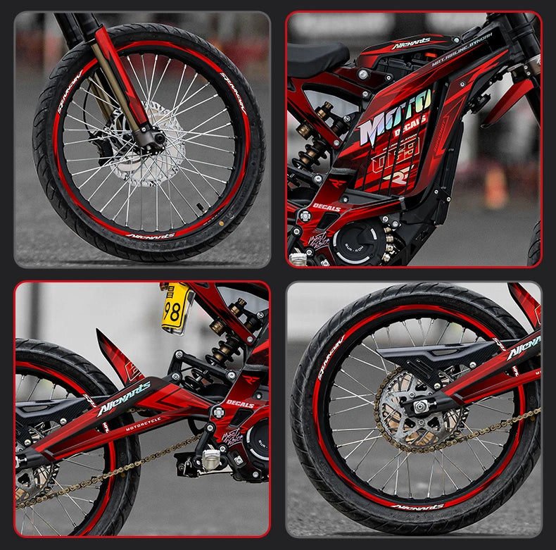 For 2025 Surron Light Bee X Motorcycle Full Body Graphic Decals.