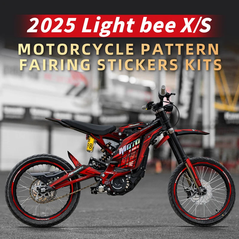 For 2025 Surron Light Bee X Motorcycle Full Body Graphic Decals.